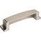 Jeffrey Alexander 96 mm Center Satin Nickel Square-to-Center Square Renzo Cabinet Cup Pull 141-96SN - alternate 2
